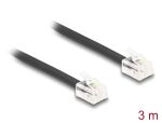Delock Telefonkabel RJ11 Stecker zu RJ11 Stecker schwarz 3 m