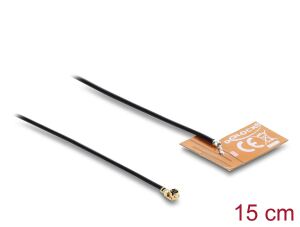 Delock WiFi 2,4 GHz Antenne I-PEX Inc., MHF® I Stecker 2 - 3 dBi omnidirektional mit Anschlusskabel 1.13 15 cm FPC intern Klebemontage