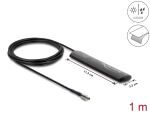 Delock LTE Antenne TS9 Stecker 1,5 dBi omnidirektional starr mit Anschlusskabel RG-174 1 m Klebemontage outdoor schwarz