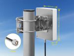 Delock WiFi 2,4 GHz Antenne N Stecker 8 dBi direktional mit Anschlusskabel RG-58, 50 cm weiß outdoor