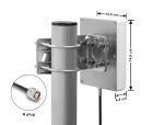 Delock WiFi 2,4 GHz Antenne N Stecker 8 dBi direktional mit Anschlusskabel RG-58, 50 cm weiß outdoor