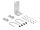 Delock WiFi 2,4 GHz Antenne N Stecker 8 dBi direktional mit Anschlusskabel RG-58, 50 cm weiß outdoor
