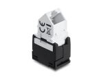 Delock Keystone Modul RJ45 Buchse zu LSA Cat.6 45° gewinkelte Buchse ungeschirmt schwarz / weiß