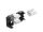 Delock Keystone Modul RJ45 Buchse zu LSA Cat.6 45° gewinkelte Buchse ungeschirmt schwarz / weiß