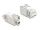 Delock Keystone Modul RJ45 Buchse zu LSA Cat.6A 45° gewinkelte Buchse geschirmt 90° Kabelführung werkzeugfrei Metall