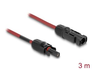 Delock DL4 Solar Kabel 4 mm² Stecker zu Buchse 3 m rot