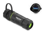 Delock Kabelverbinder USB 5 Gbps Typ-A Buchse zu USB 5 Gbps Typ-A Buchse mit M20 x 1,5 mm Gewinde und Verschlusskappe mit Gehäuse IP68 staub- und wasserdicht
