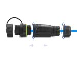 Delock Kabelverbinder USB 5 Gbps Typ-A Buchse zu USB 5 Gbps Typ-A Buchse mit M20 x 1,5 mm Gewinde und Verschlusskappe mit Gehäuse IP68 staub- und wasserdicht