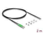 Delock LWL Sensorkabel mit M3 x 0,5 mm Gewinde Thru-Beam Sensor zu offenem Faserende Set 2 m schwarz