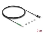 Delock LWL Sensorkabel mit M3 x 0,5 mm Gewinde Diffuse Reflektive Sensor zu 2 x 1 Pin Stecker 2 m schwarz