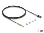 Delock LWL Sensorkabel mit M3 x 0,5 mm Gewinde Koaxial Reflektive Sensor zu 2 x 1 Pin Stecker 2 m schwarz