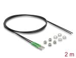 Delock LWL Sensorkabel mit M4 x 0,7 mm Gewinde Thru-Beam Sensor zu offenem Faserende Set 2 m schwarz