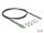 Delock LWL Sensorkabel mit M4 x 0,7 mm Gewinde Thru-Beam Sensor zu offenem Faserende Set 2 m schwarz