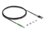 Delock LWL Sensorkabel mit M4 x 0,7 mm Gewinde Diffuse Reflektive Sensor zu 2 x 1 Pin Stecker 2 m schwarz