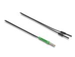 Delock LWL Sensorkabel mit M4 x 0,7 mm Gewinde Koaxial Reflektive Sensor zu 2 x 1 Pin Stecker 2 m schwarz