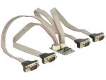 Delock Modul MiniPCIe I/O PCIe full size 4 x Seriell RS-232 mit Spannungsversorgung
