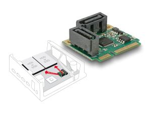 Delock Mini PCIe I/O PCIe half size 2 x SATA 6 Gb/s