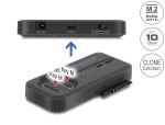 Delock USB Type-C™ M.2 Dockingstation für 1 x M.2 NVMe SSD / 1 x M.2 SATA SSD / 1 x SATA SSD / HDD mit Klonfunktion