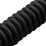 Sharkoon SGK50 Aviator Kabel Titan/Black (schwarz, 1,85 Meter, Spiralkabel für SKILLER SGK50)