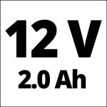 Einhell Akku-Bohrschrauber TE-CD 12/1 X-Li, 12Volt (rot/schwarz, Li-Ionen Akku 2Ah)