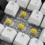 Sharkoon SKILLER SGK50 S3 (weiß, PT-Layout, Gateron Yellow)