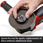 Einhell Power X-Change Akku-Winkelschleifer TE-AG 18/115 Q Li Solo, 18Volt (rot/schwarz, ohne Akku und Ladegerät)
