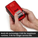 Einhell Akku Power-X-Change Plus Multi-Ah 18Volt 5,0 bis 8,0Ah (rot/schwarz, Multi-Ah Technologie)