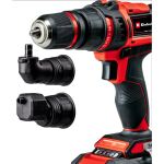 Einhell Power X-Change Akku-Bohrschrauber TE-CD 18/45 3X-Li +22, 18Volt (rot/schwarz, Li-Ion-Akku 2,0Ah, 22-teiliges Zubehör)