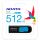 ADATA UV128 USB-Stick 512 GB USB Typ-A 3.2 Gen 1 (3.1 Gen 1) Schwarz, Blau