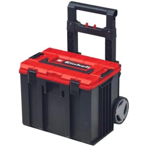 Einhell Systemkoffer E-Case L (schwarz/dunkelrot, mit Räder)