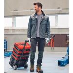 Einhell Systemkoffer E-Case L (schwarz/dunkelrot, mit Räder)