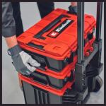Einhell Systemkoffer E-Case L (schwarz/dunkelrot, mit Räder)