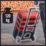 Einhell Systemkoffer E-Case L (schwarz/dunkelrot, mit Räder)