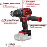 Einhell Professional Akku-Schlagbohrschrauber TP-CD 18/60 Li-i BL - Solo, 18Volt (rot/schwarz, ohne Akku und Ladegerät)