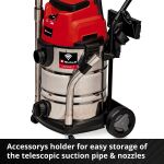 Einhell Professional TP-VC 36/30 S Auto - Solo, 36Volt (2x18V), Nass-/Trockensauger (rot/edelstahl, ohne Akku und Ladegerät)