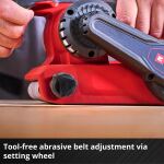 Einhell Professional Akku-Bandschleifer TP-BS 18/457 Li BL - Solo, 18Volt (rot/schwarz, ohne Akku und Ladegerät)