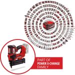 Einhell Professional Akku-Nagler FIXETTO 18/50 N - Solo, 18Volt (rot/schwarz, ohne Akku und Ladegerät)