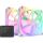 NZXT Europe F140 RGB DUO Twin 140x140x25 (weiß, 2er Pack, inkl. RGB-Controller, 140 mm)