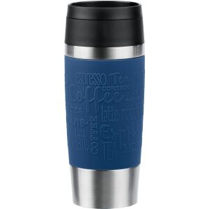 EMSA TRAVEL MUG Classic Thermobecher (dunkelblau/edelstahl, 0,36 Liter)