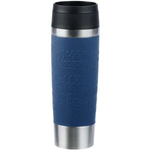 EMSA TRAVEL MUG Classic Grande Thermobecher (dunkelblau/edelstahl, 0,5 Liter)