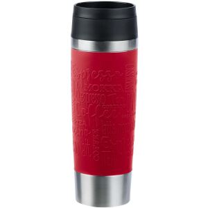 EMSA TRAVEL MUG Classic Grande Thermobecher (dunkelrot/edelstahl, 0,5 Liter)