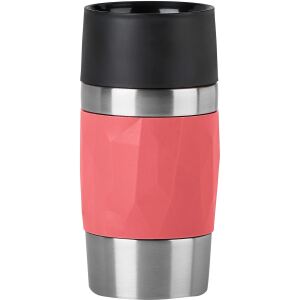 EMSA TRAVEL MUG Compact Thermobecher (koralle/edelstahl, 0,3 Liter, Drehverschluss)