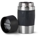 EMSA TRAVEL MUG Compact Thermobecher (schwarz/edelstahl,...