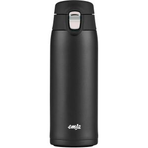 EMSA TRAVEL MUG light Thermobecher (schwarz (matt), 0,4 Liter, Flip-Deckel)