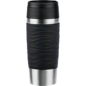 EMSA TRAVEL MUG Waves Thermobecher (schwarz/edelstahl, 0,36 Liter)