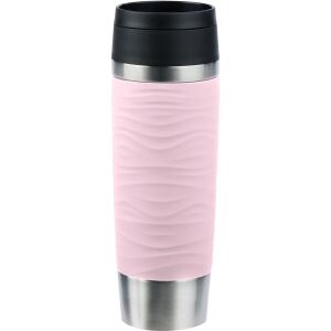 EMSA TRAVEL MUG Waves Grande Thermobecher (hellrosa/edelstahl, 0,5 Liter)