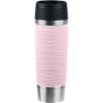 EMSA TRAVEL MUG Waves Grande Thermobecher (hellrosa/edelstahl, 0,5 Liter)