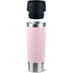 EMSA TRAVEL MUG Waves Grande Thermobecher (hellrosa/edelstahl, 0,5 Liter)