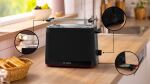 Bosch Kompakt-Toaster MyMoment TAT3M123 (schwarz, 950 Watt, für 2 Scheiben Toast)