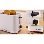Bosch Kompakt-Toaster MyMoment TAT3M121 (weiß, 950 Watt, für 2 Scheiben Toast)